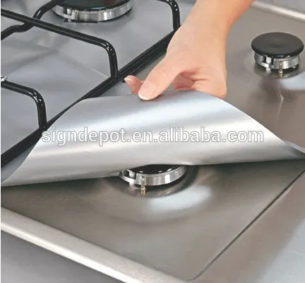 National New Product Award OEM Accepted Non-stick Gas Hob Gas Cooker Stove Top keep clean on top of stove set of 4pcs ; 27*27cm