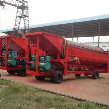 Portable Gold Sluice Box with Mobile Trommel Screen