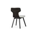 Modern Dining Armchair Solid Wooden Frame Leather Cushion