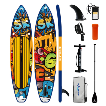 Skatinger 11ft Inflatable Stand Up Paddle Board with PVC Hull & Accessories
