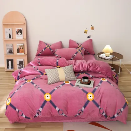 King size crystal velvet bedding sets comforter cover