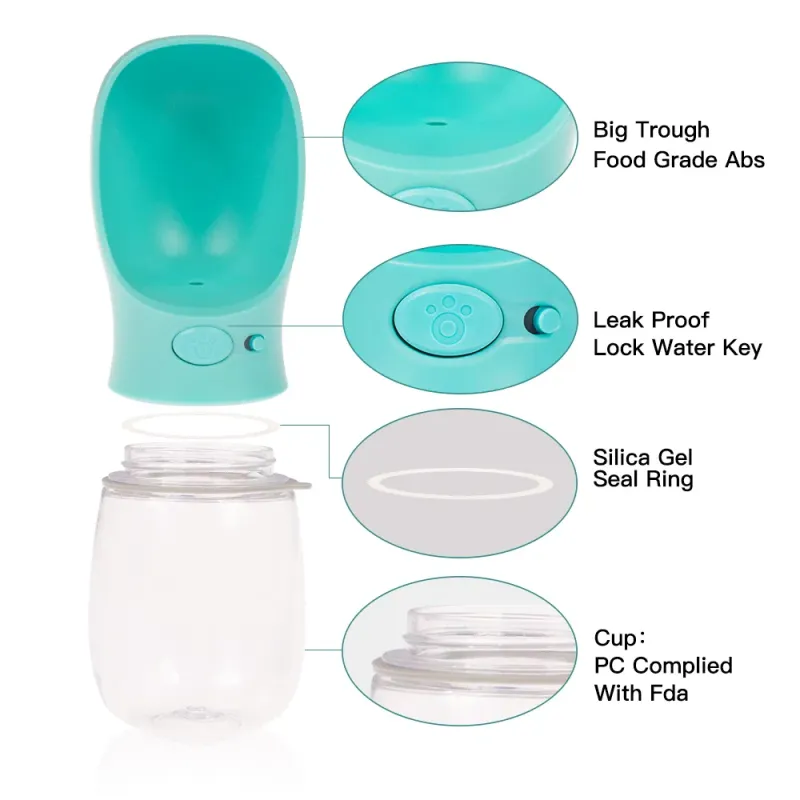 Rena Pet Travel Water Bottle with Feeder