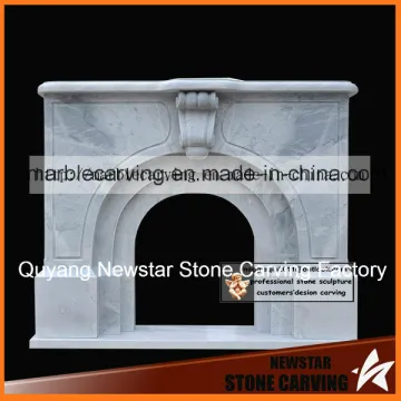 Simple Marble Arched Fireplace Mantel Nsb050