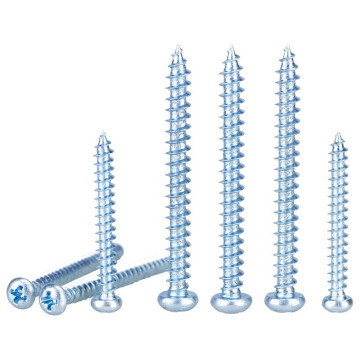 High Quantity M5x20mm Zinc Plated Cross Recessed Round Head Wood Screws in DIN 7996 Standard