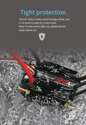 Flycolor 70A Brushless ESC for RC Boats (2-6S LiPo, 5.5V/5A BEC)