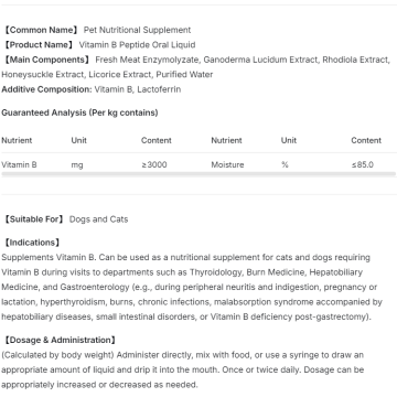 Tiamina reproductiva para madres mascotas y cachorros/gatitos