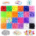 Assorted kids pony beads art kit for bracelet