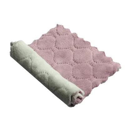 Not stick Oil Coral Fleece Clean Cloth