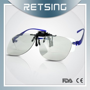 Custom anaglyphic polarized clip 3d glasses for cinema or home theater