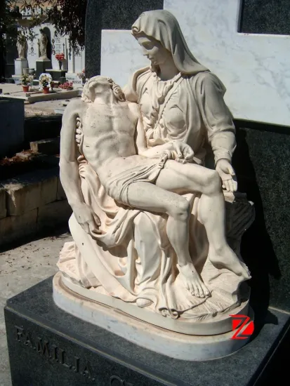 Life-size mary jesus statue