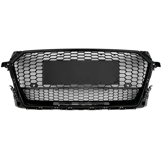 ABS Black TTRS Grills for Audi TT Front Bumper Radiator Honeycomb Facelift Mesh Grille - 2015-2018