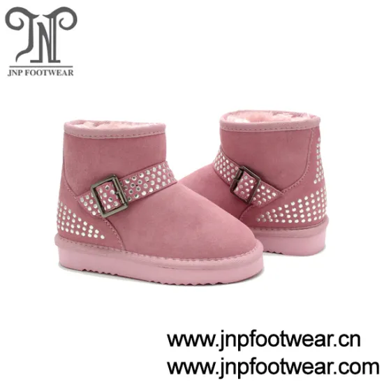 2016 suede upper warm fur lined girls fashion boots for winter