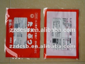 Plastic PA/PE frozen food vacuum bag with clear window for frozen food packaging
