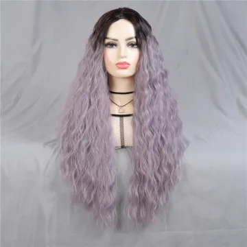 X-TRESS Fashion Long Synthetic Hair Dark Blue Wig Deep Wave  hair wigs Heat Resistant Hairstyle  synthetic hair wig for Women