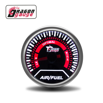 Calibro drago da 2 pollici da 52 mm lente fumo auto rimborso del rapporto di carburante dell'aria a LED bianco/rosso per auto 12V