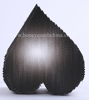 aluminum honeycomb special die cut with "heart"