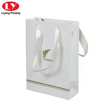 Custom Packaging Matte White Paper Bag with Handle