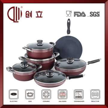 11PCS Purple Ceramic Cookware Set