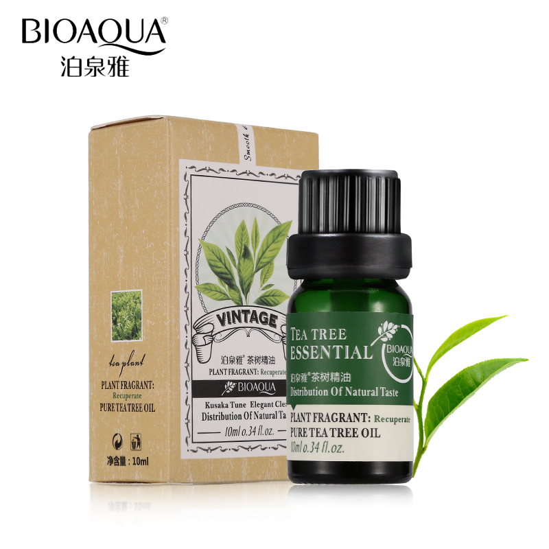 BIOAQUA Brand Natural Tea Tree Oils Anti-acne Face Body Skin Care Hair Care Fragrance Aromatherapy Massage Pure Essential Oil