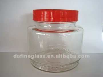 700ml High Quality food grade glass storage jar glass pickle jar with plastic cap