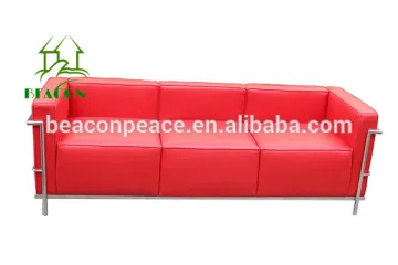 Red Color Three Seater LC3 Sofa