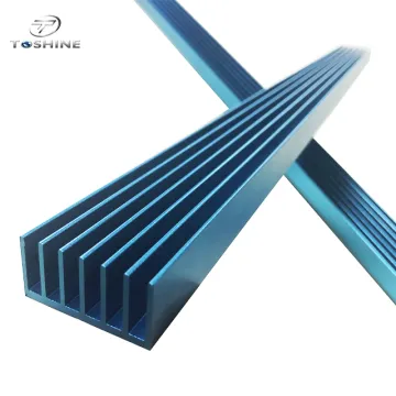 Custom 6063 Anodized Aluminum Extrusion Heat Sink - Blue Heat Sinks Profile