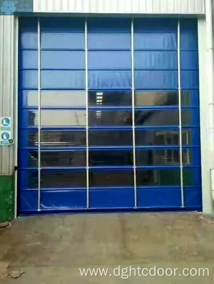 Industrial Wind Resistant Fabric Stacking PVC Door