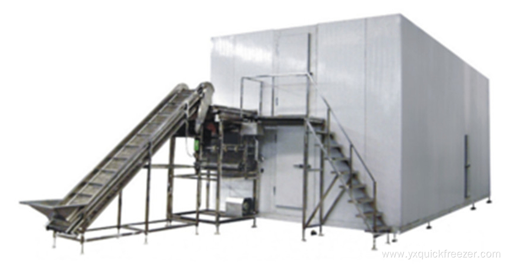 IQF Corn Fluidized Tunnel Bed Blast Freezer