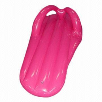 Air Mattress in Slipper-shaped with PVC Thickness of 0.2mm, Sized 66 x 27-Inch