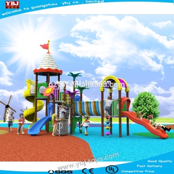 Cheap commercial playground equipment, large outdoor plastic playground slide for sale