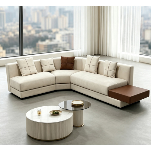 Set Sofa Fabrik Moden L-Shaped