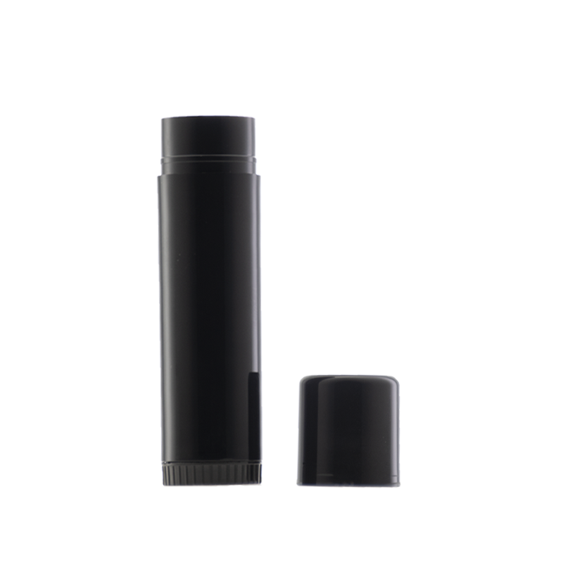 Tubo de protetor labial de plástico PP preto 10g com tampa