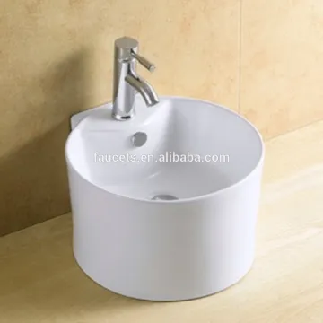 Counter Mounted White Glazed Deep Bathroom Basin