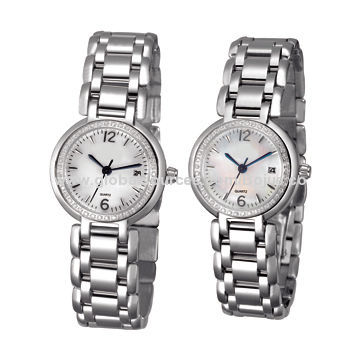 Ladies' Metal Watches with Japan Movement and Stainless Steel Strap