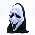 Máscara de terror de Halloween com capuz de PVC fantasma sorridente