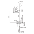 3 Löcher Messing Wasserhahn versteckter Regalbeckenmixer