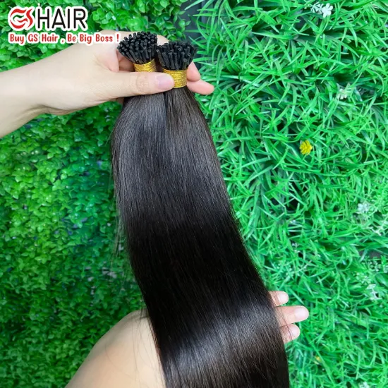 Factory Price Top Quality Double Drawn Italian Keratin ITip Hair Extensions 100% Remy Human Hair for Black Women