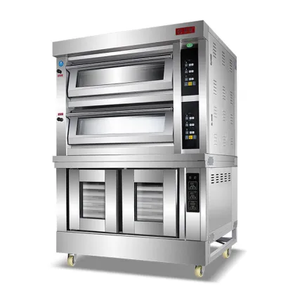 Intelligent Temperature Control Commercial Deck Oven with Fermentation Tank and Wake-up Box
