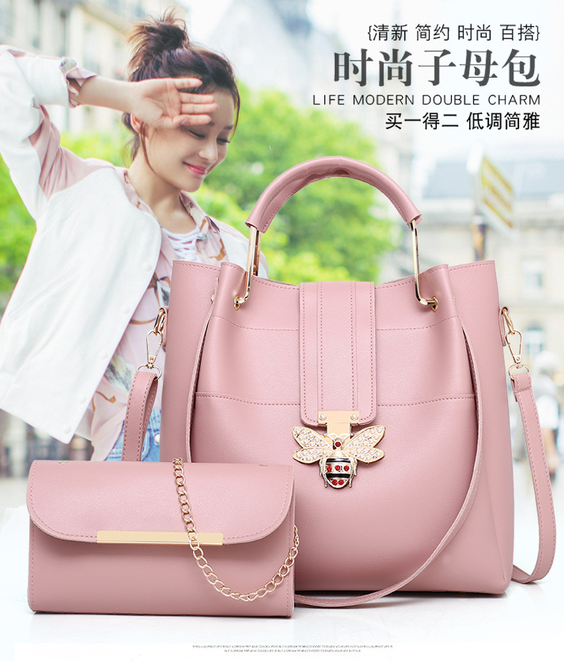 Promotional top quality fashion pu shoulder lady handbag