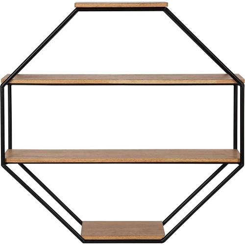 Estantes geométricos modernos de 4 niveles para la pared.