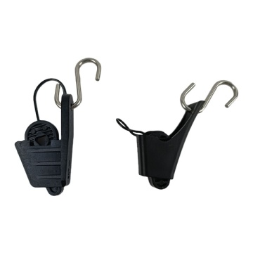 FTTH Plastic Outdoor S-Type Drop Wire Clamp with Stainless Steel Duck-Bill Suspension Hook