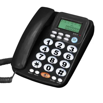 Big Button Corded Phone for Elderly Caller ID Landline Telephone for Seniors Amplified Phones for Hearing Impaired Seniors