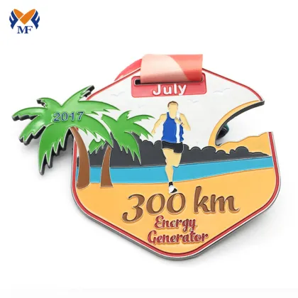 Metal Cheongsam Shape Shanghai Marathon Medal