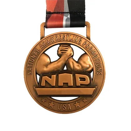 Custom Round Shape Golden Academy Medal