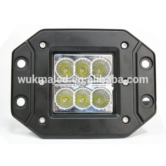 3" Square 18 Watt LED Mini Auxiliary Work Light - Flush Mount, 18W 90 degree - Black ATV, Motorcycle