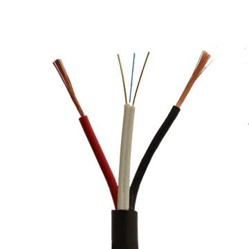 FTTH Drop Cable with Power Cable - 2 Core Fiber Optic Cable