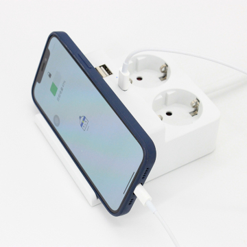 6 Outlet Power Strip with Individual Switches, Overload Protection, and 2 USB Sockets for Mobile Phone Holders