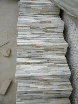 Slim Strip Beige Stone 15x60 Slate Decorative Wall Panels