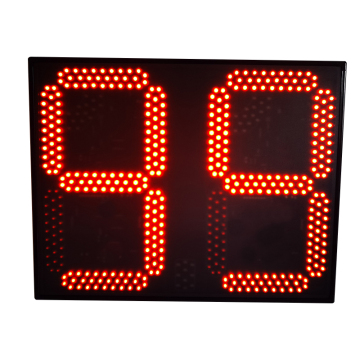 16 Inch 2-Digit LED Display Screen - Remote Control, Semi-Outdoor, Full Red