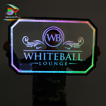 LED Luminous Acrylic Sign for Club/NT/KTV Atmosphere with Wine Serving Props